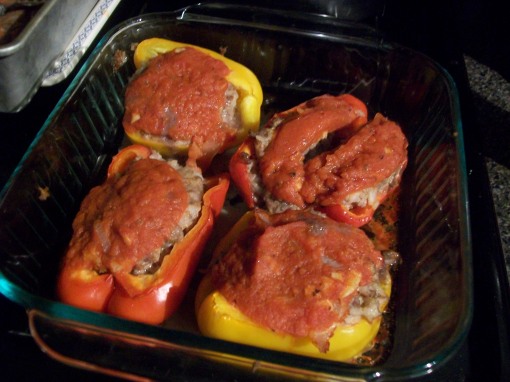 Drizzle the beef with marinara sauce and bake at 350 for 30 minutes, then at 375 for 15 minutes.