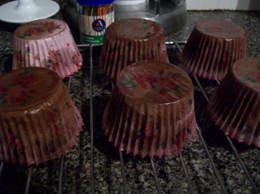 They baked at 350 for about 40 minutes, and then cooled.